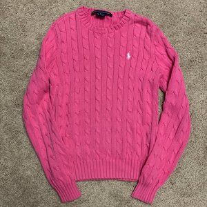 Hot Pink Ralph Lauren Sport Cabled Sweater
